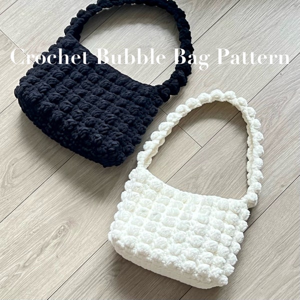 Patron au crochet : sac à bandoulière/sac à main/sac à main (PAS DE COUTURE) //sac à bulles//