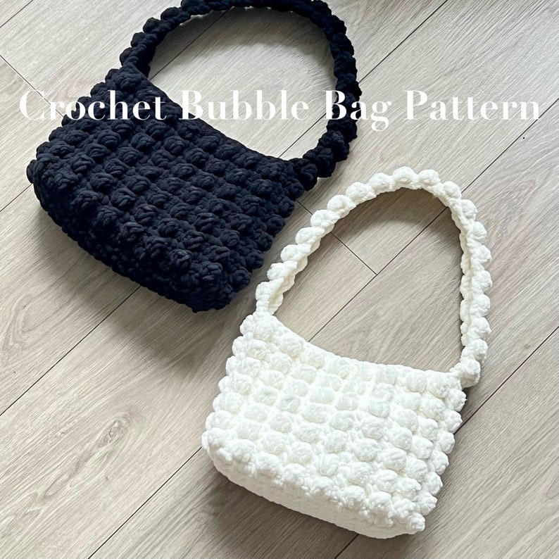 Crochet Pattern: Shoulder Bag/Purse/Handbag NO SEWING //Bubble Bag// zdjęcie 1