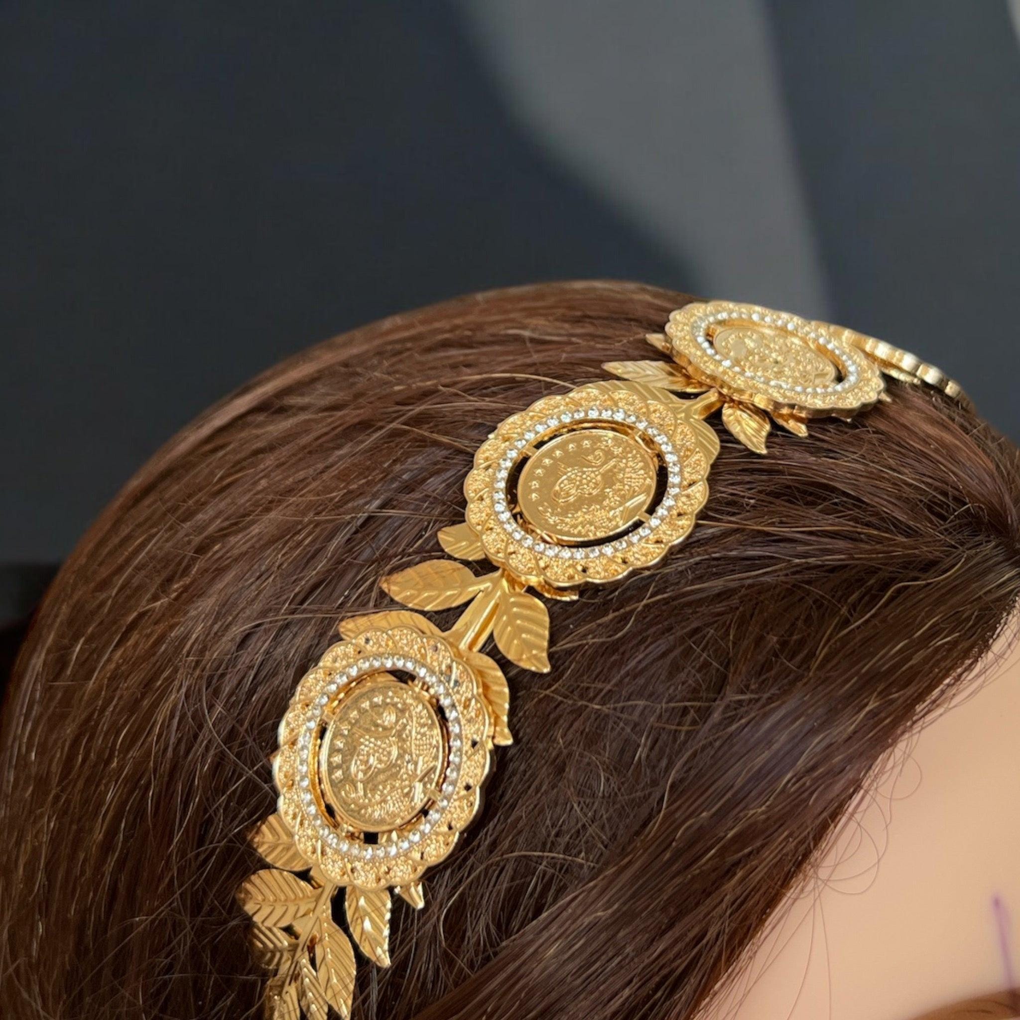 Gold Coin Lira Headband - Etsy display picture 1