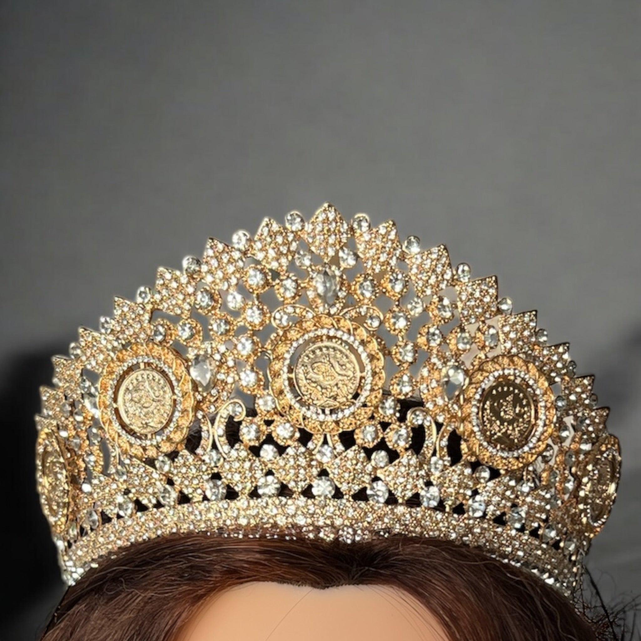 Al-quds Five Coin Gold and Crystal Queen Crown - Etsy