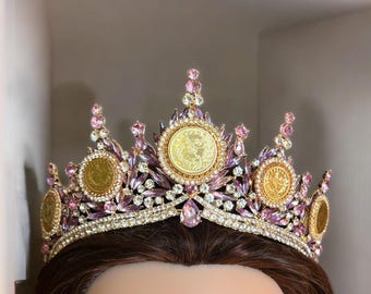 Dheisheh cinco monedas corona púrpura
