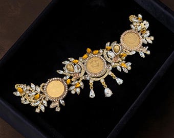 Bayt Hanina II Gold/ honey headpiece