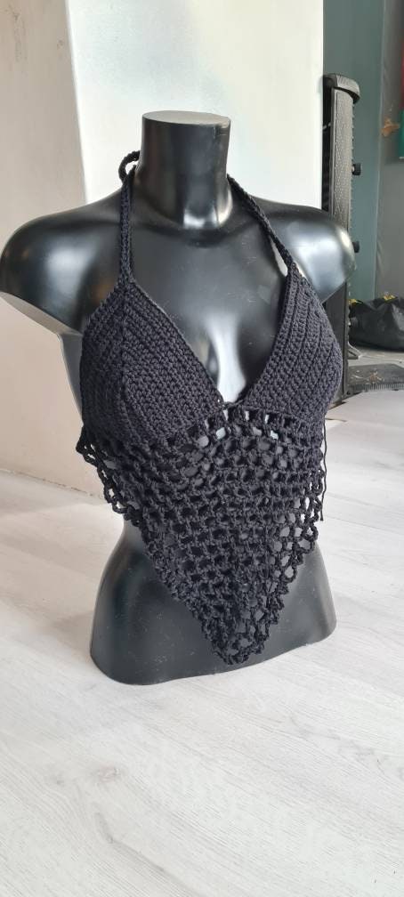 Halter Top Crop Top Crochet Etsy