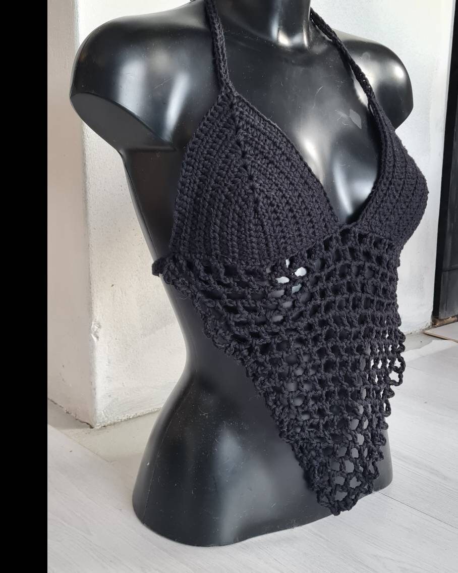 Halter Top Crop Top Crochet Etsy