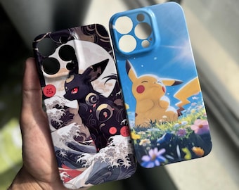 Custodia Poke Anime Manga per iPhone per iPhone 17 16 15 14 13 Pro Max Mini XR XS 7 8 Plus Samsung S22 S23 S24 S25 Ultra A26 Google Pixel 8 9 10