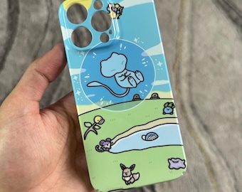 Mew Anime Manga iPhone Case for iPhone 17 16 15 14 13 Pro Max Mini XR XS 7 8 Plus Samsung S22 S23 S24 S25 Ultra A26 Google Pixel 8 9 10