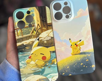 Funda para iPhone con diseño de Pikachu Anime Manga para iPhone 17, 16, 15, 14, 13 Pro Max, Mini XR, XS, 7, 8 Plus, Samsung S22, S23, S24, S25 Ultra, A26, Google Pixel 8, 9 y 10