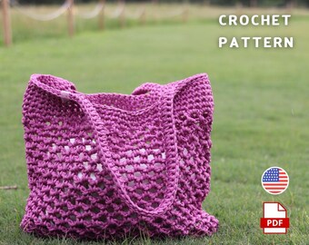 Crochet Mermaid Market Bag Pattern: Easy Beginner Beach Bag (PDF Download)
