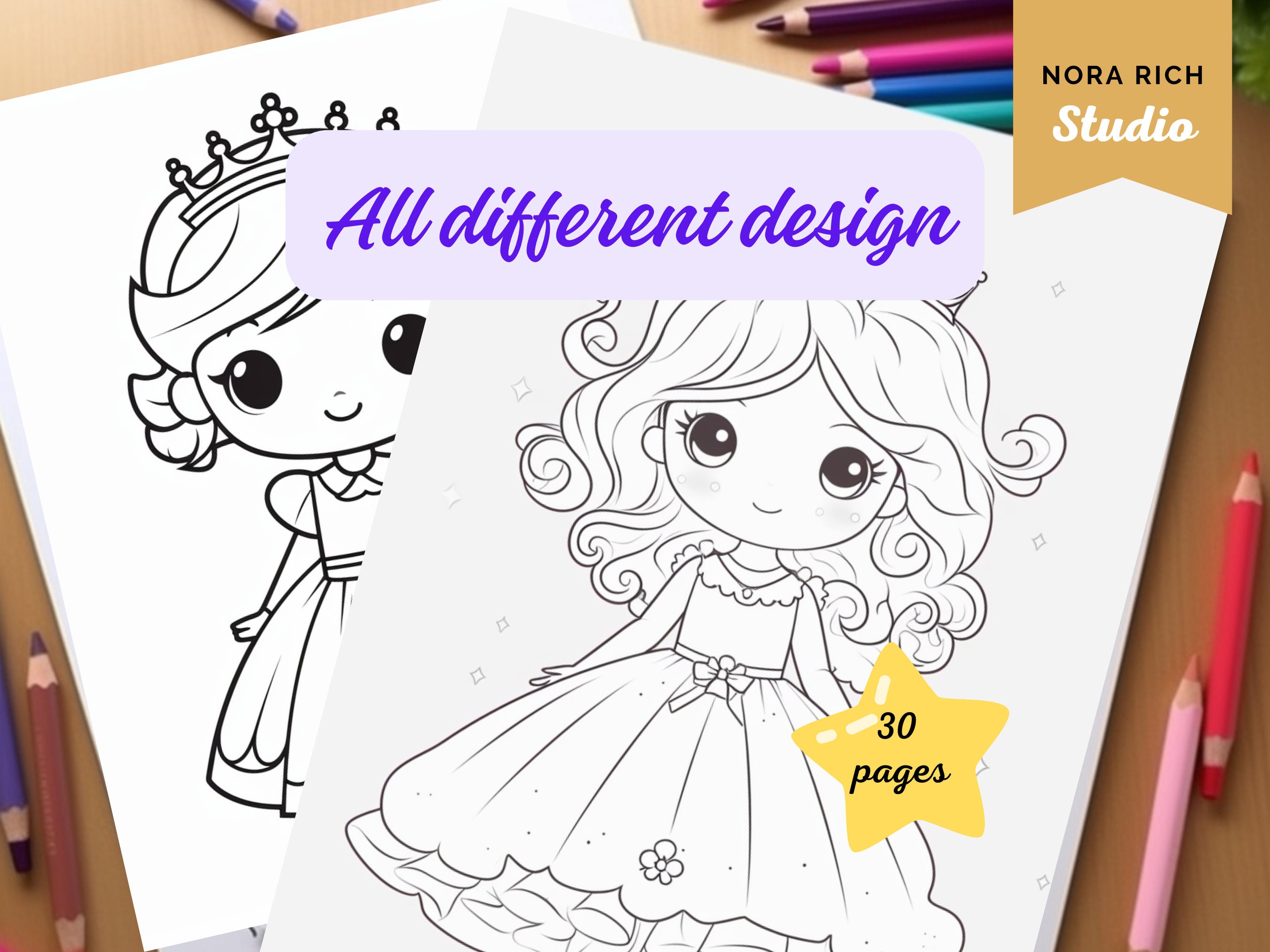 PDF Cute Coloring Pages for Kids Coloring Book Simple - Etsy