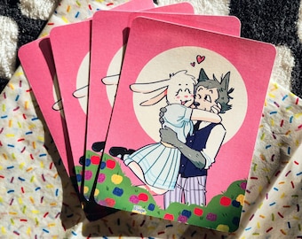 Impresión de Haru & Legoshi Beastars // Impresión de postal pequeña