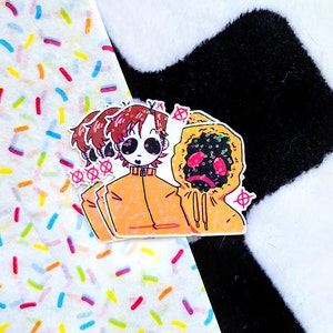 Masky Hoody Sticker || Creepypasta Marble Hornets Holographic Vinyl Waterproof Sticker