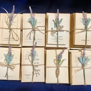 Sets Of 3 Vintage Old Worn Deconstructed Unbound Books For Home Decor.