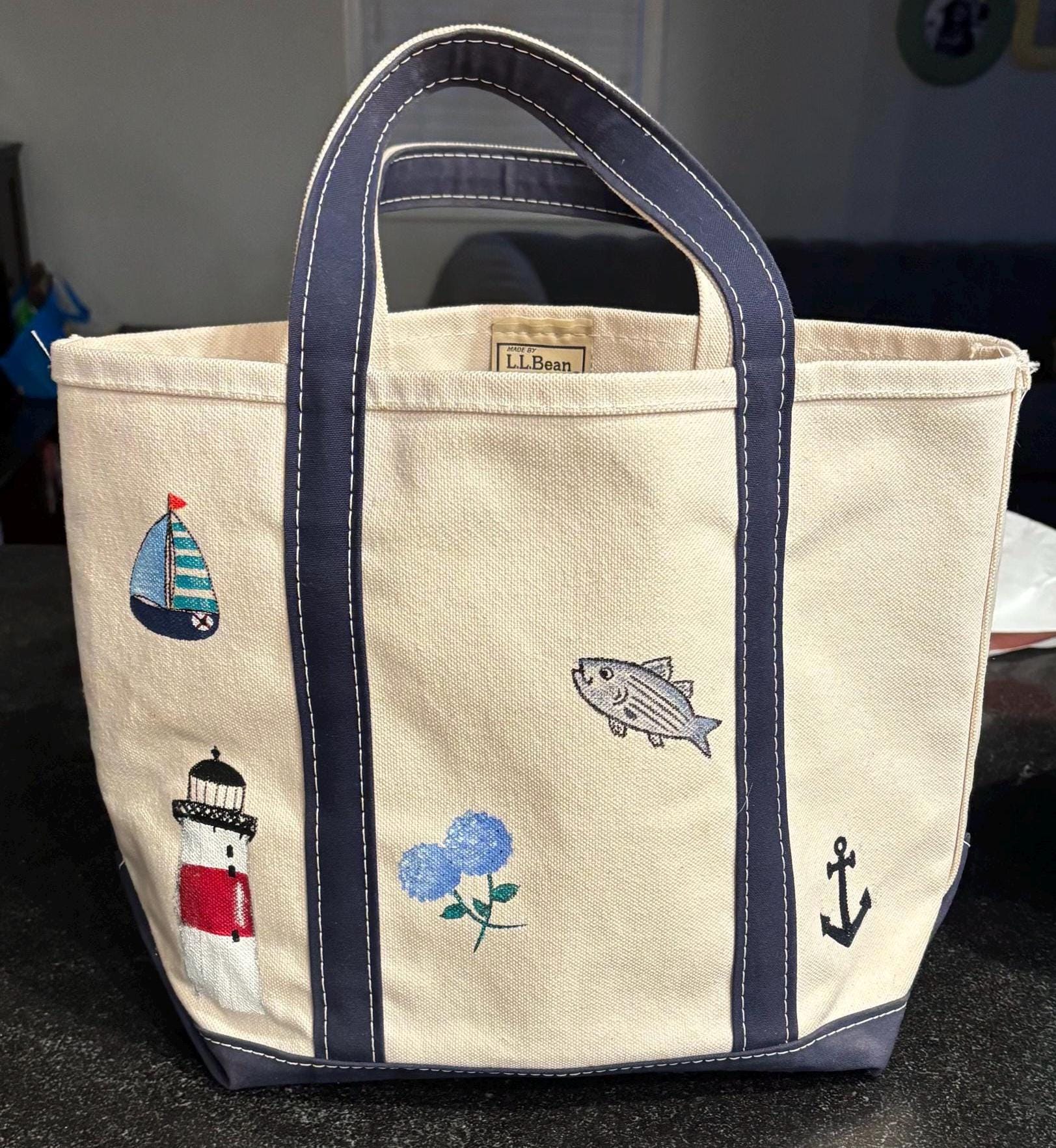 Hand Painted LL Bean “boat and Tote” - Etsy