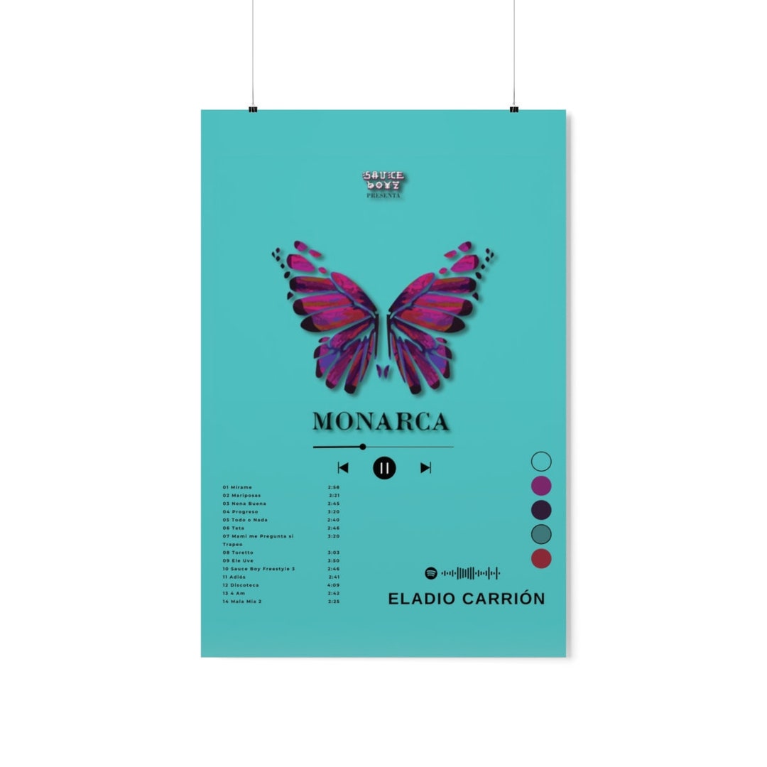 eladio-carri-n-monarca-album-cover-poster-etsy-espa-a