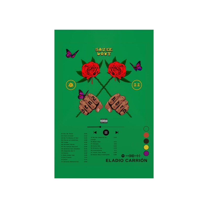 Portada del álbum Eladio Carrion Sauce Boyz 2 Póster Etsy España