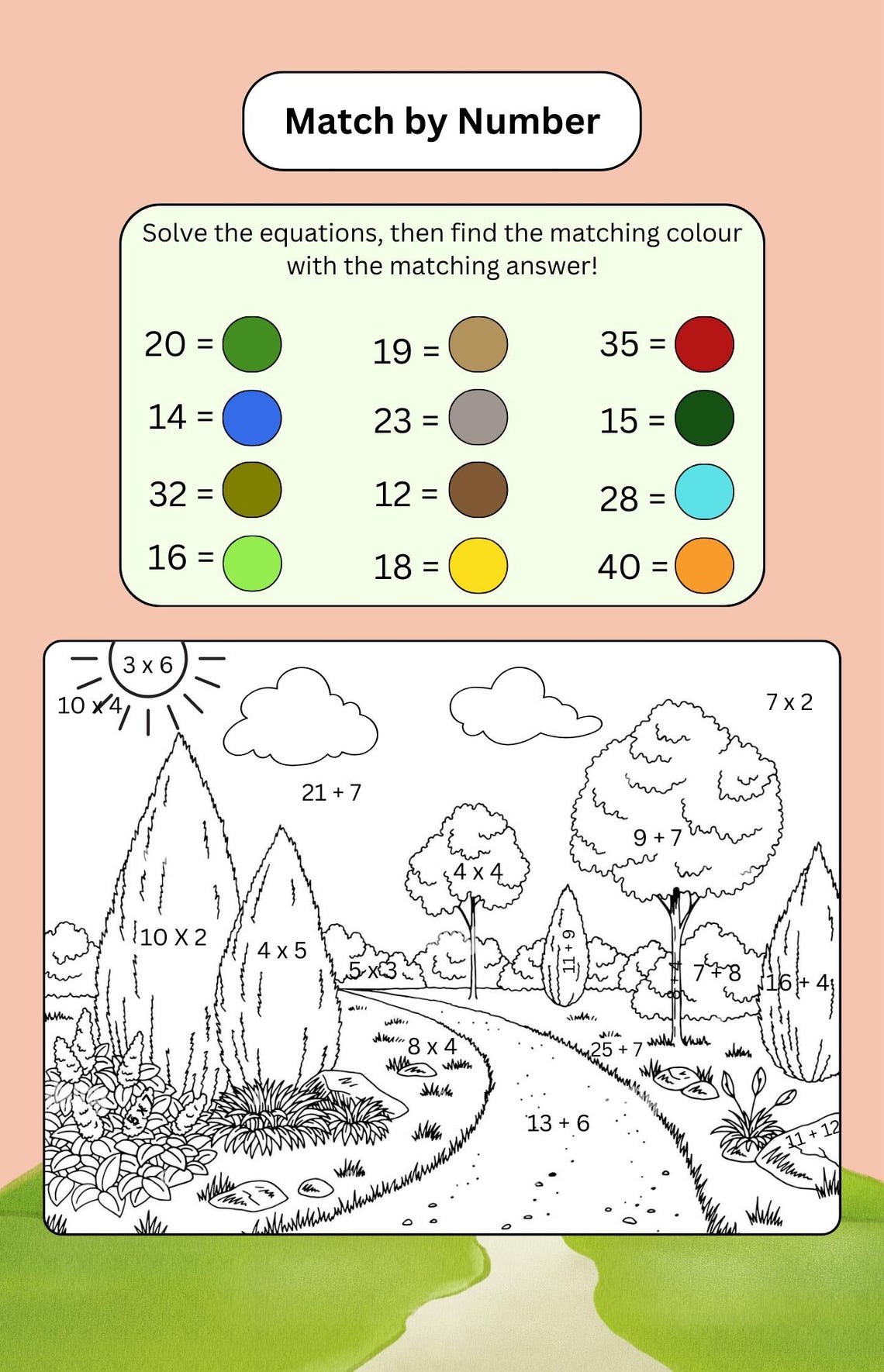Plus and Multiplication Activity - Farm Book 1 Ages 7-9 - Etsy