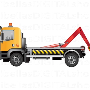 Tow Truck SVG PNG Instant Download - Truck Printable Clipart - Sublimation Stock Image