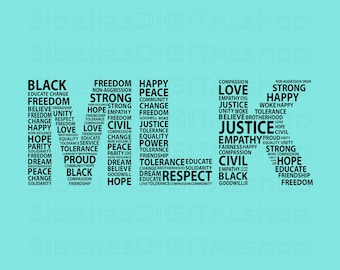 MLK Martin Luker King PNG, Martin-Luther-King-Tages-Plakat, minimalistisches MLK-T-Shirt Sublimationsdruck, sofortiger Download, schwarz-weißer Druck