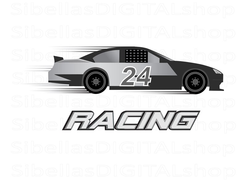 Race Car #24 SVG PNG: Racing Clipart (digital Download) - Etsy