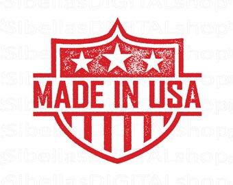 Made in USA Patriotic Badge: American Pride PNG SVG (Digital Download)