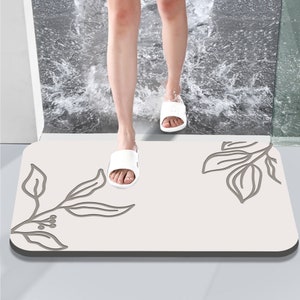 Diatomaceous Earth Shower Mat Portable Bath Mat Stone Absorbing Shower Mat  Non Slip Stone Shower Mat Bathroom Mat Modern Tools - AliExpress