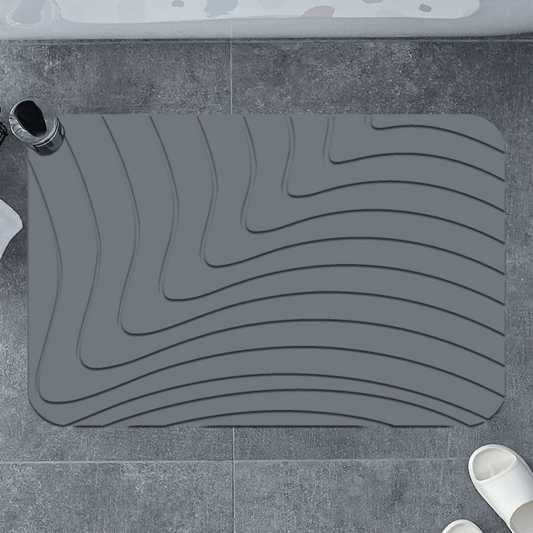 Engraving Custom Diatomite Stone Bath Mat Absorb Water Bath Etsy Canada