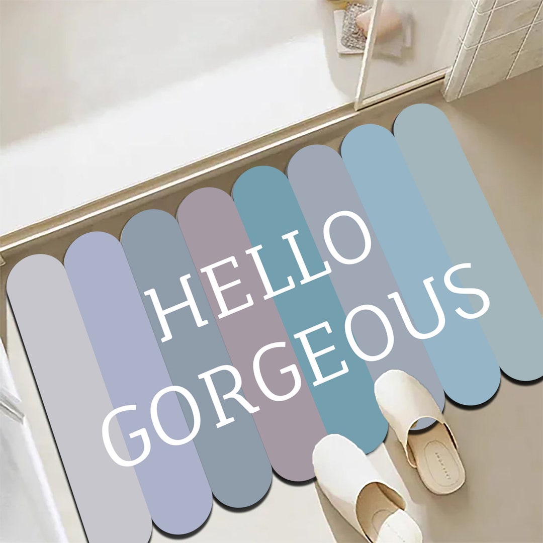 Personalized Bath Mat Custom Text Size Bath Mat Customized Etsy