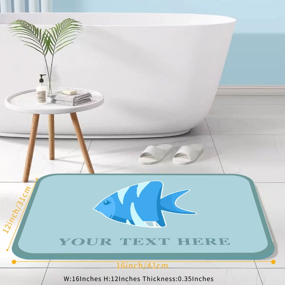 Tappetino da bagno personalizzato in pietra diatomite, tappetino