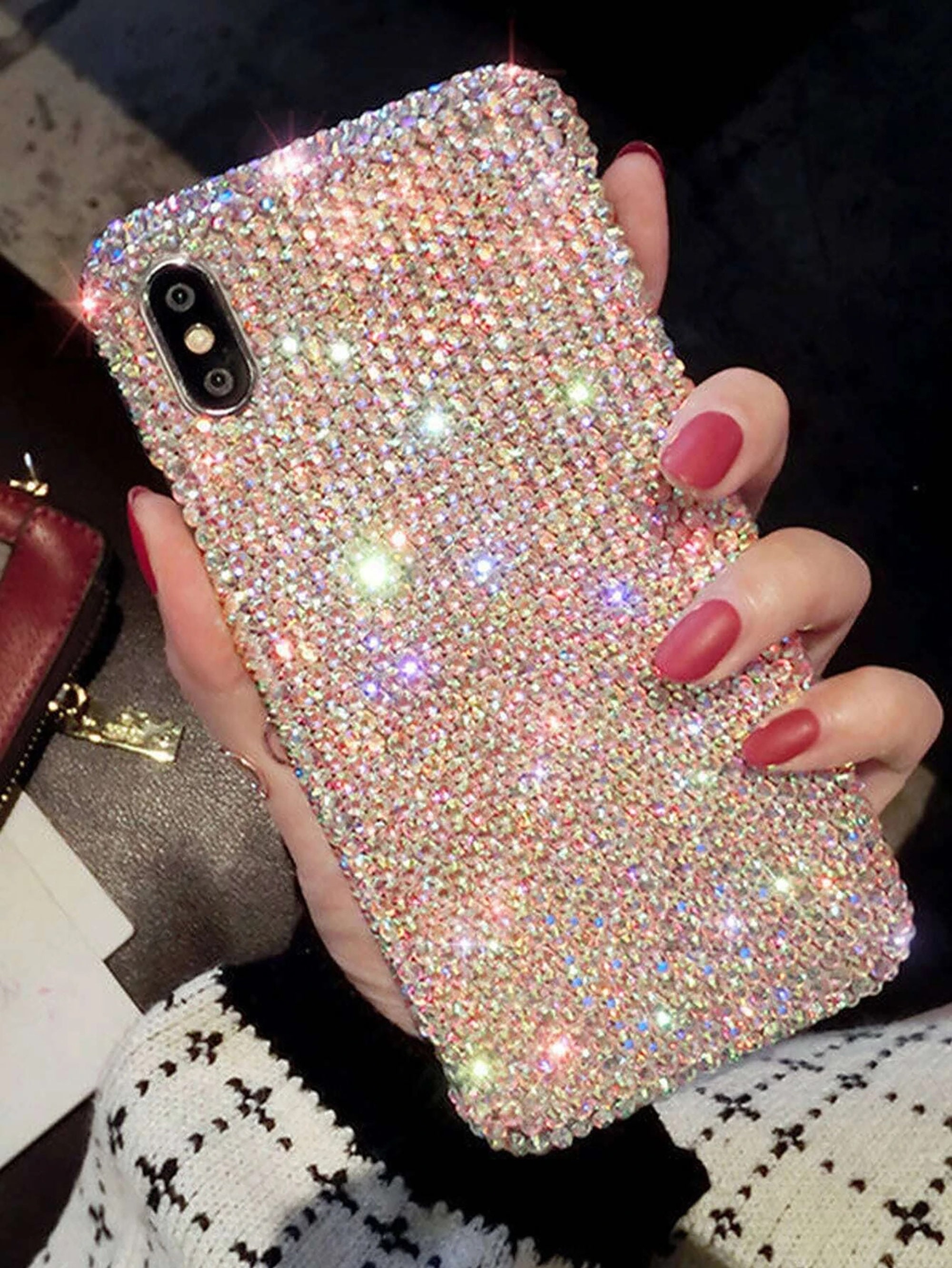 Luxury iPhone Diamond Bling Golden Trunk Phone Case – Rangbizz