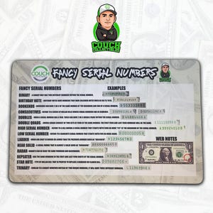NEU! Papiergeld Jagdauflage für seltene Dollarschein Seriennummern
