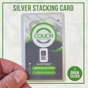 Tarjeta apilable de plata de 1 grano - Couch Collectibles