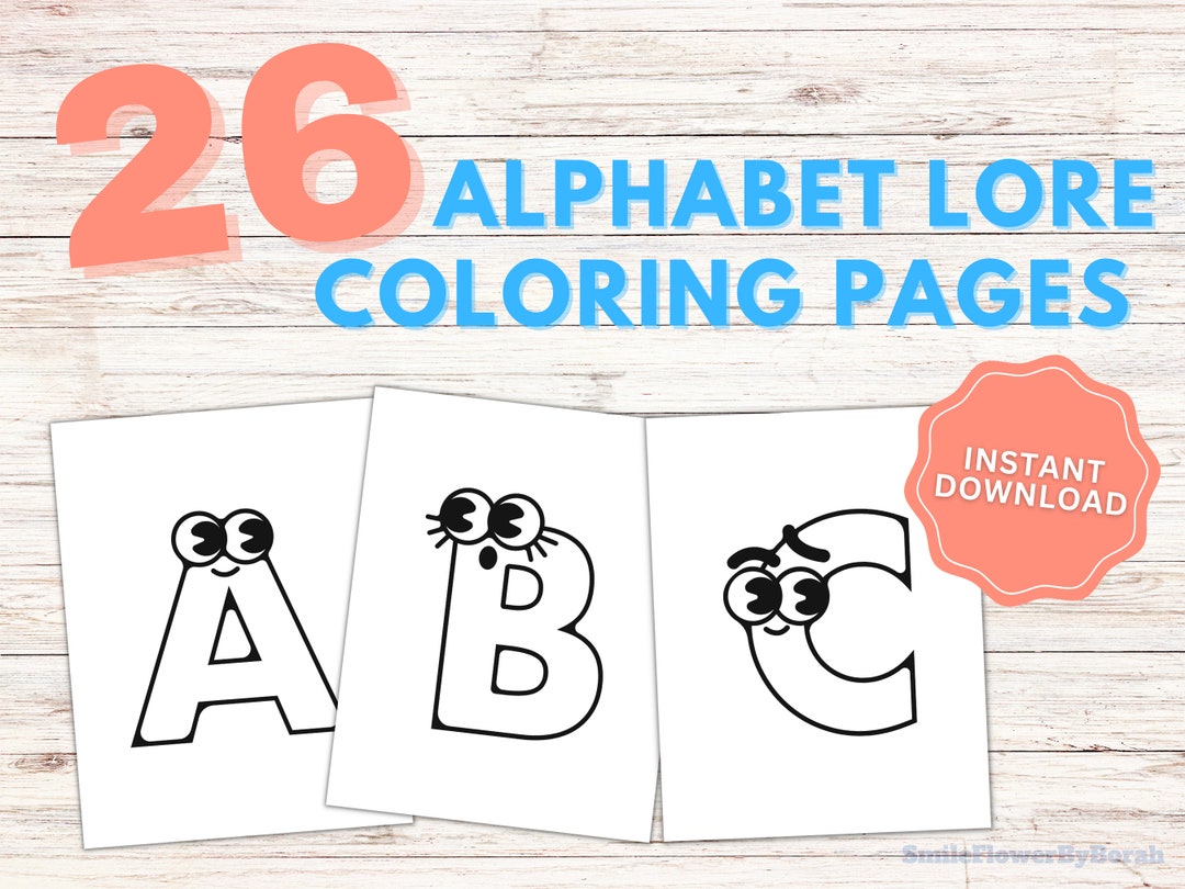 Alphabet Lore Coloring Books for Kids Ages 8-12: 30+ FUNNY, EASY, BIG  Coloring Book For Kids Ages 8-12 Toddler, Jumbo, Perfect Gift For Boy Girl  Christmas Birthday by Color Land