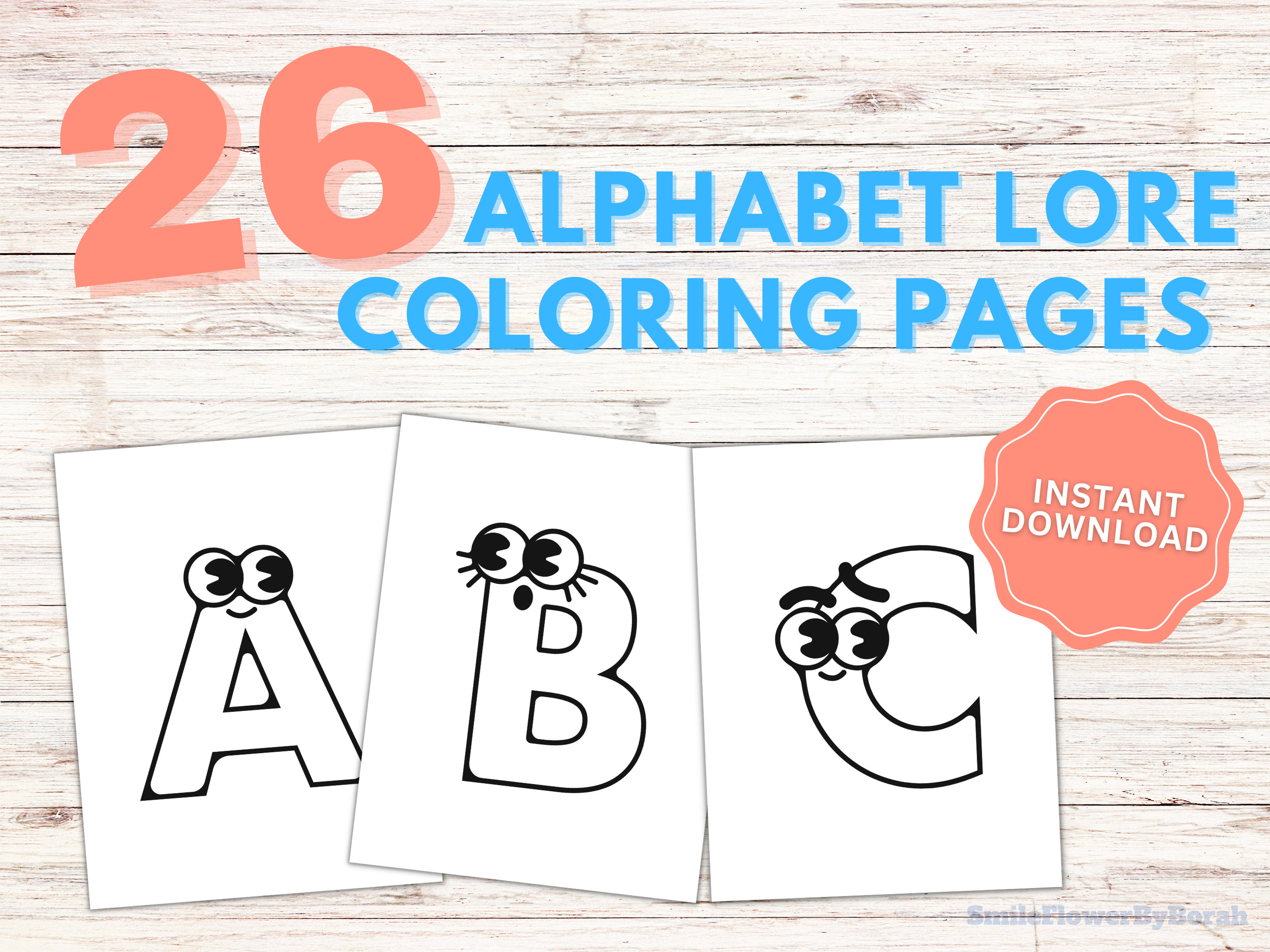 Alphabet Lore Coloring Pages A-Z in 2023