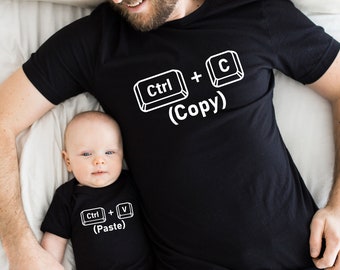 Copy Paste Shirt, Matching Shirts, Ctrl C Shirt, Ctrl V Shirt, Family Shirts, Fathers Day Shirt, Fathers Day Gift, Father Son Shirts