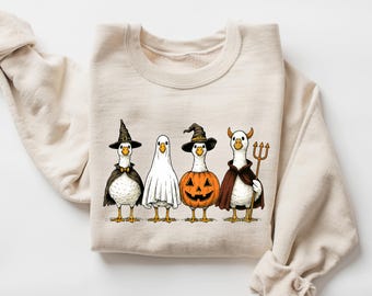 Halloween Goose Shirt, Goose Shirt, Halloween Ghost Shirt, Silly Goose Shirt, Fall Shirt, Spooky Shirt, Pumpkin Costume Shirt