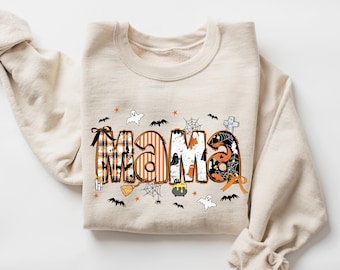 Halloween Mama Sweatshirt, Mom Halloween Shirt, Spooky Mama Shirt, Mama Halloween Gift, Cute Ghost Shirt, Floral Ghost Shirt, Gift for Mom