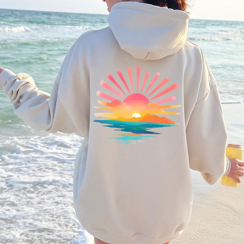 Soleil Mer Vacances Hoodie - Relaxing Beach Vibes Sweatshirt for Summer Getaways main image 0