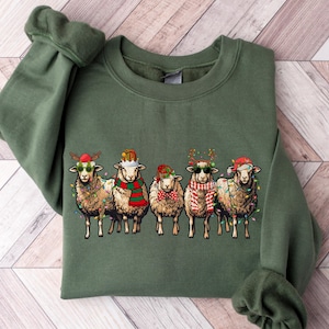 Sheep Christmas Sweatshirt, Christmas Farmer Shirt, Funny Animals Christmas Sweatshirt, Farm Lover Gift, Sheep Lover Gift T-Shirt