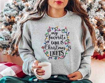 My Favorite Color is Christmas Lights, Christmas Family Shirt, Christmas Lights Shirt,Christmas Shirt,Christmas, Christmas Family