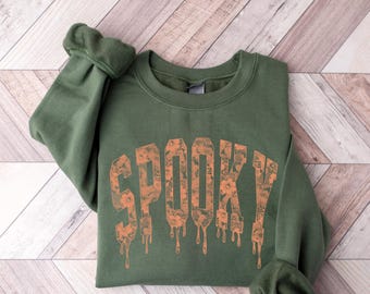 Spooky Sweatshirt, Halloween Sweatshirt, Halloween Gift Hoodie, Womens Halloween Sweatshirt, Spooky Season Shirt, Ghost Halloween