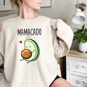 Mamacado Sweatshirt and Hoodie, Baby Announcement Shirt, New Mom Gift, Pregnancy Reveal Shirt, Maternity Shirts, Baby Shower Gift