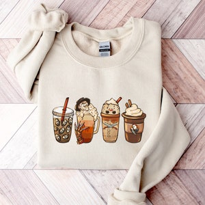 Halloween Horror Coffee Sweatshirt, Horror Movie Coffee Shirt,Halloween Sweatshirt, Spooky Season, Coffee Shirt, Halloween Graphic Shirt