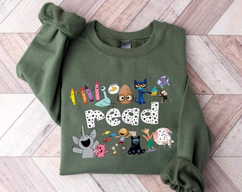 Read Children's Books Teacher Sweatshirt and Hoodie, Teacher Life Shirt, Teacher Shirt, Kindergarten Shirt Gift For Teacher