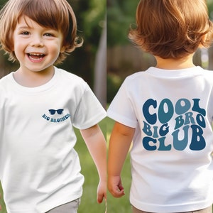 Cool Big Bro Club Shirt, Cute Sibling Toddler Outfit, Promoted To Big Brother Outfit, Baby Announcement Gift For Kid