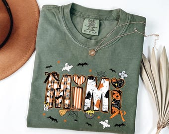 Comfort Colors® Halloween Mimi Shirt, Spooky Mimi Tshirt, Grandma Halloween Shirt, Spooky Halloween Mimi Tee, Cute Ghost Shirt