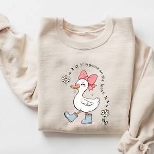 Silly Goose shirt, Silly Goose on the Loose, Funny cowgirl shirt, Western tee, Funny graphics tee, 90s Aesthetic shirt.