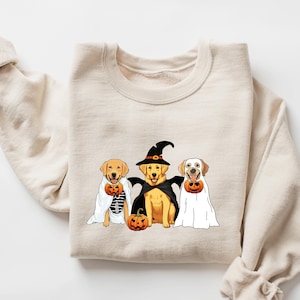 Halloween Dog Sweatshirt, Golden Retriever Ghost Dogs sweatshirt, Halloween Sweatshirt, Halloween Sweater, Ghost Sweatshirt, Ghost Dog Shirt