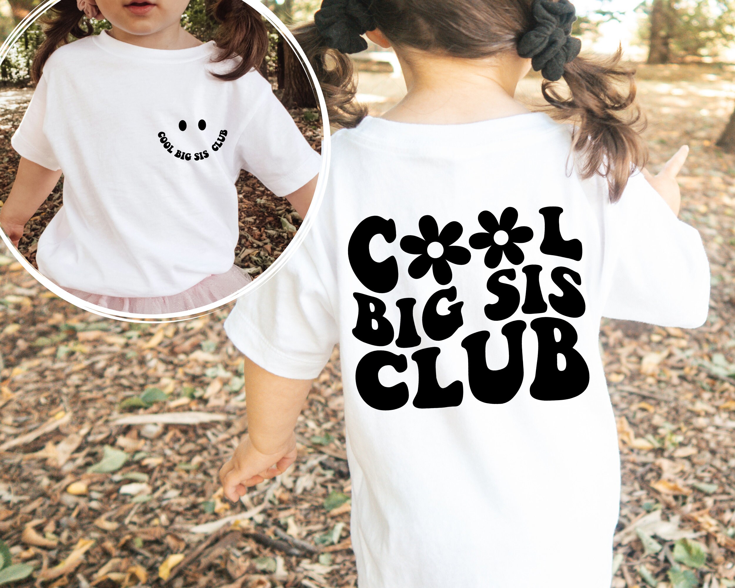 NTASCustomDesigns Cool Big Sis Club Shirt Front and Back Cool Big Sis Shirt Big Sis Gift Big Sis Birthday Gift Sister Gifts Big Sis Sweatshirt Big Sis