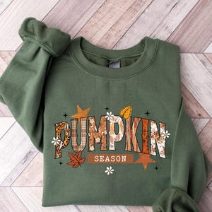 Retro Pumpkin Season Sweatshirt - Thanksgiving Gift Fall Gifts - Autumn Sweatshirt - Cute Fall Sweatshirt - Halloween Sweatshirts For Women