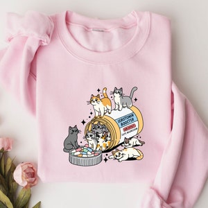 Antidepressant Cat Sweatshirt, Cat Mom Sweater, Funny Cat Shirt, Cat Lover Gift, Therapist Shirt, Cat Owner Gift, Mental Health Matter Shirt image 4